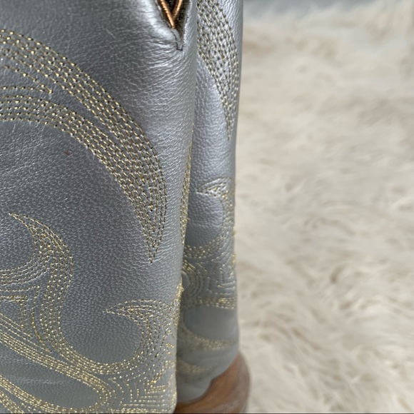 Lane Silver Gold Cowboy Boots Women’s Size 7.5 - Picture 8 of 12